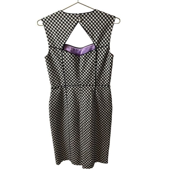 White House Black Market Gingham Check Dress Size 4 - Picture 8 of 9